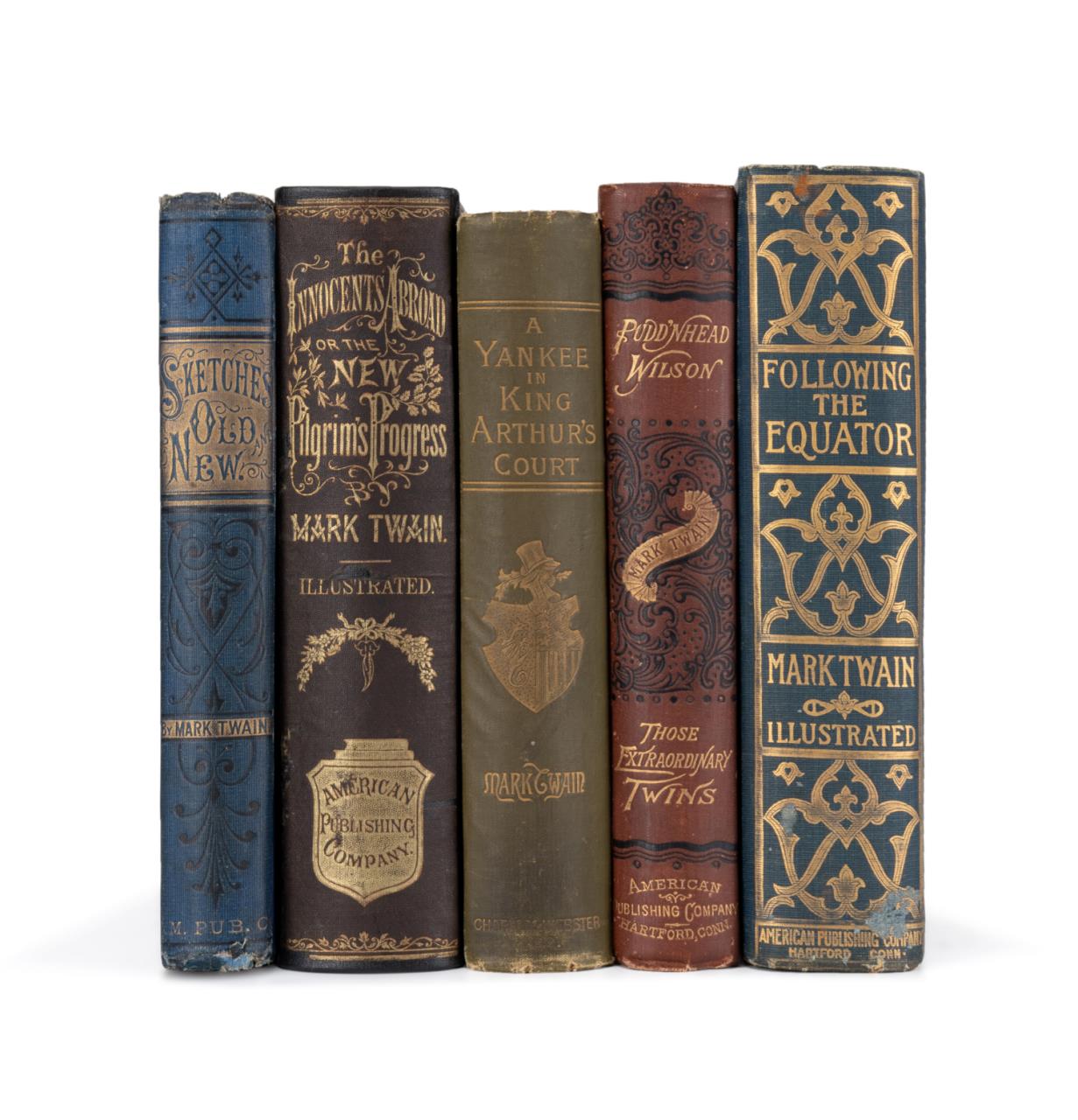 5VOL MARK TWAIN BOOKS WITH SOME FIRST