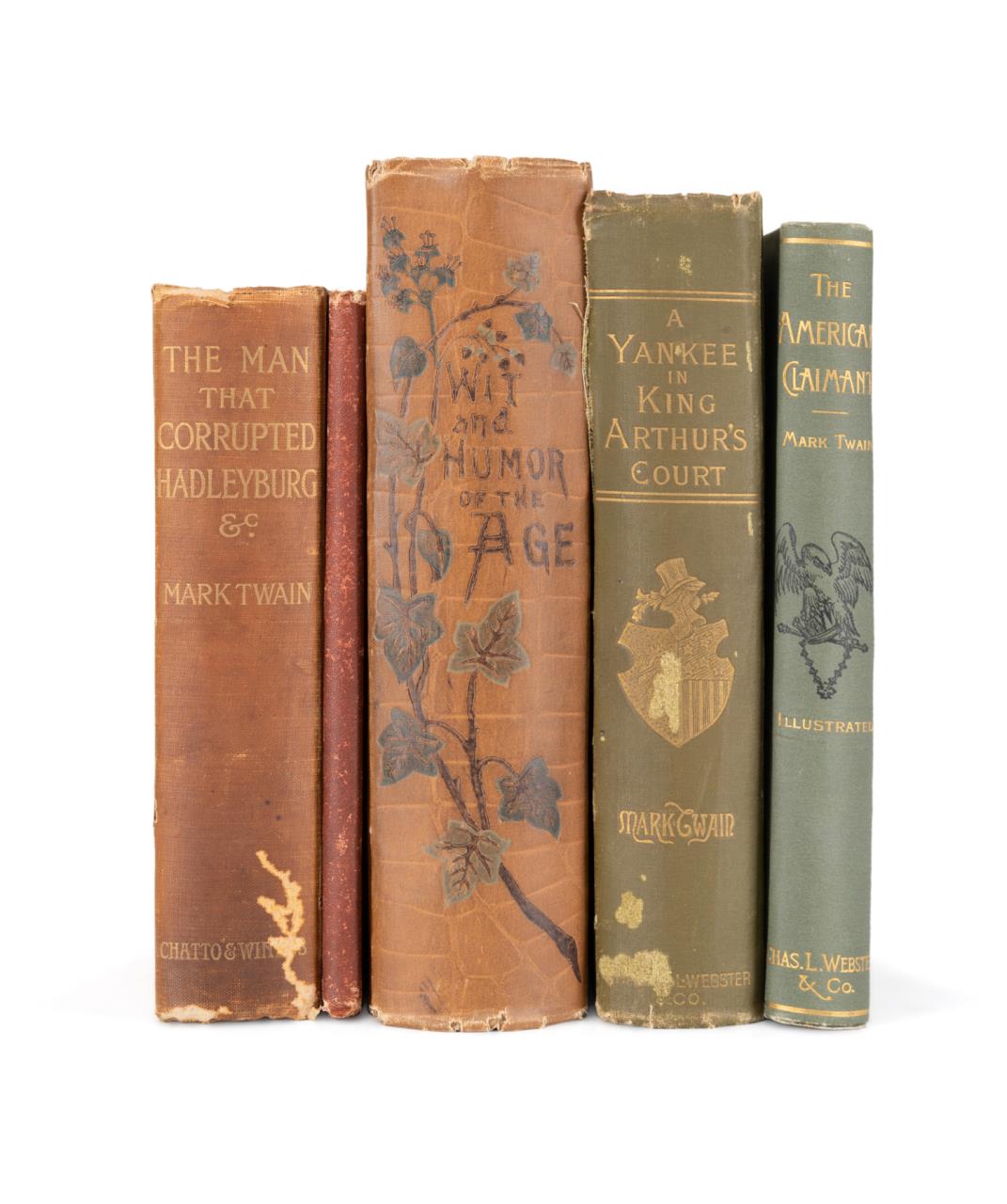 5VOL MARK TWAIN BOOKS WITH FIRST EDITIONS