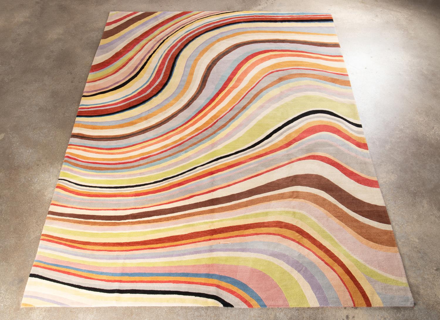 PAUL SMITH SWIRL RUG 12 X 9  3cd840