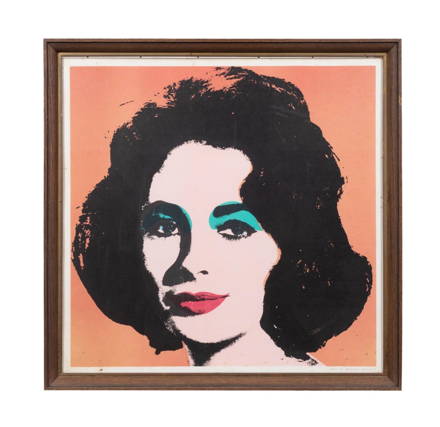 ANDY WARHOL 'LIZ' OFFSET LITHOGRAPH,