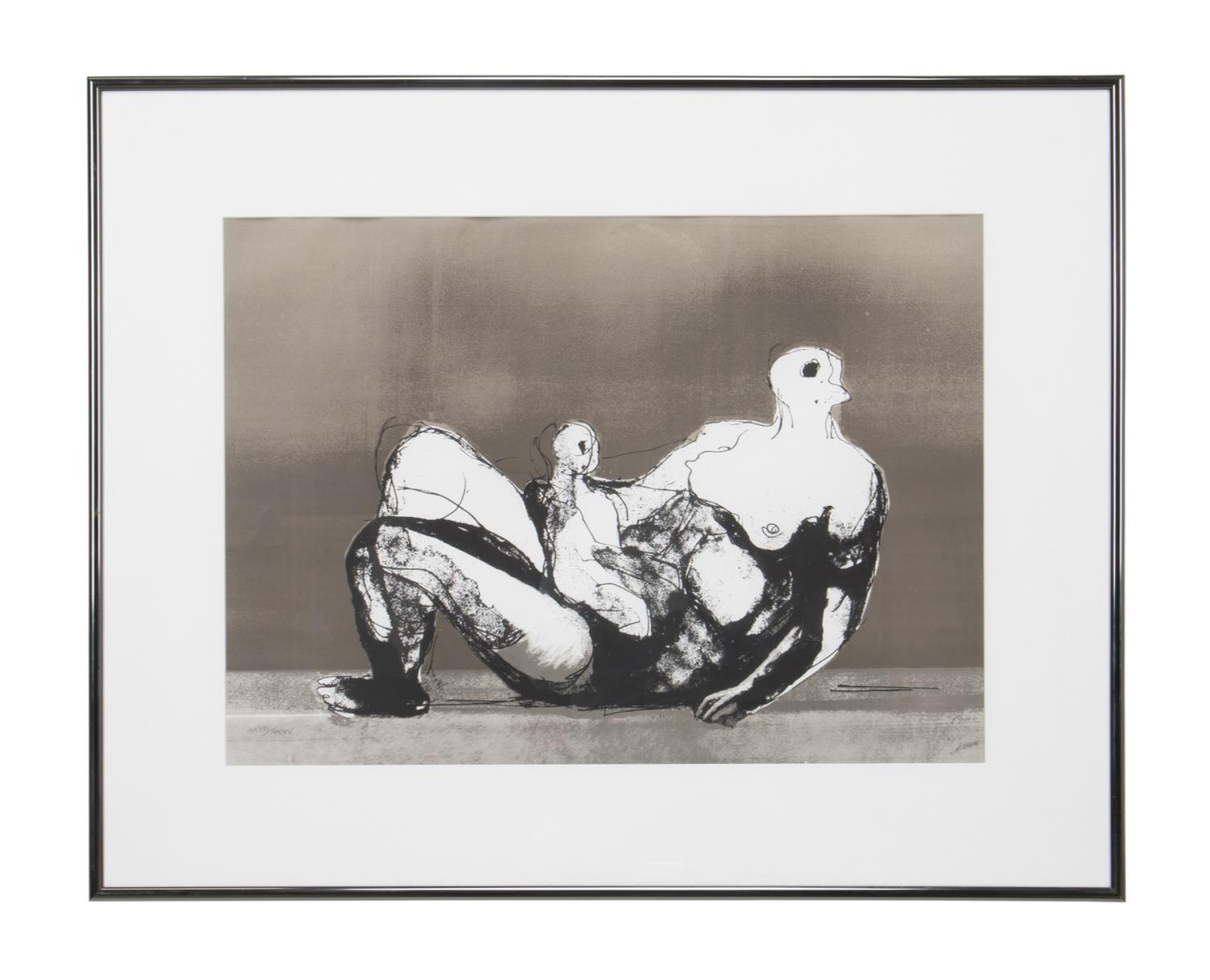 HENRY MOORE 1982 LITHOGRAPH, MOTHER