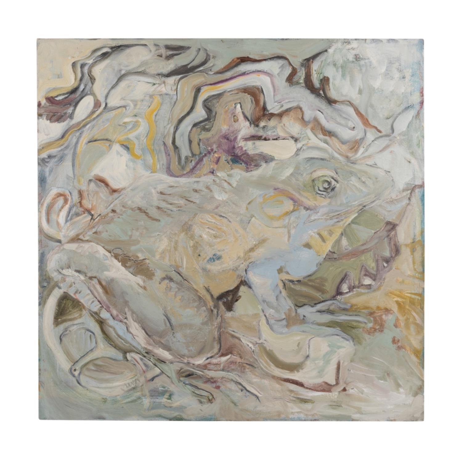 PAIGE HARVEY FROG ABSTRACT OIL 3cd887