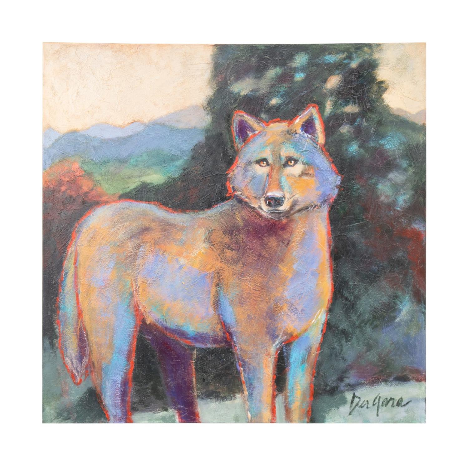 ANN DERGARA WOLF ACRYLIC ON 3cd8b0