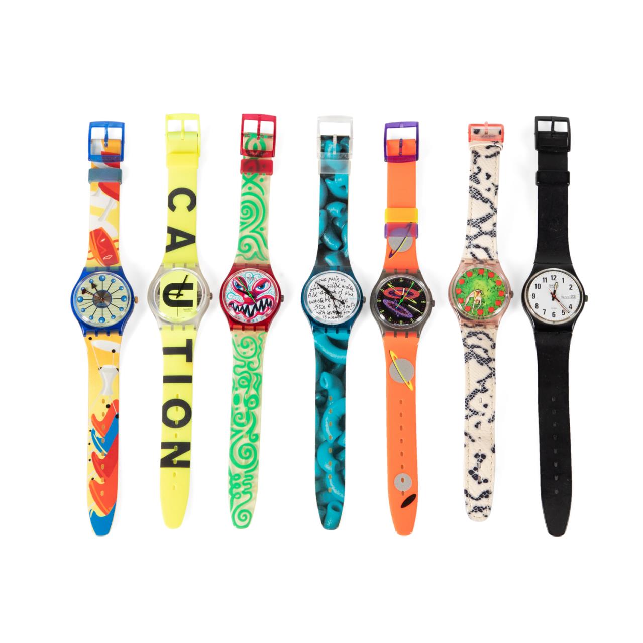 SEVEN VINTAGE SWATCH WATCHES Seven 3cd924