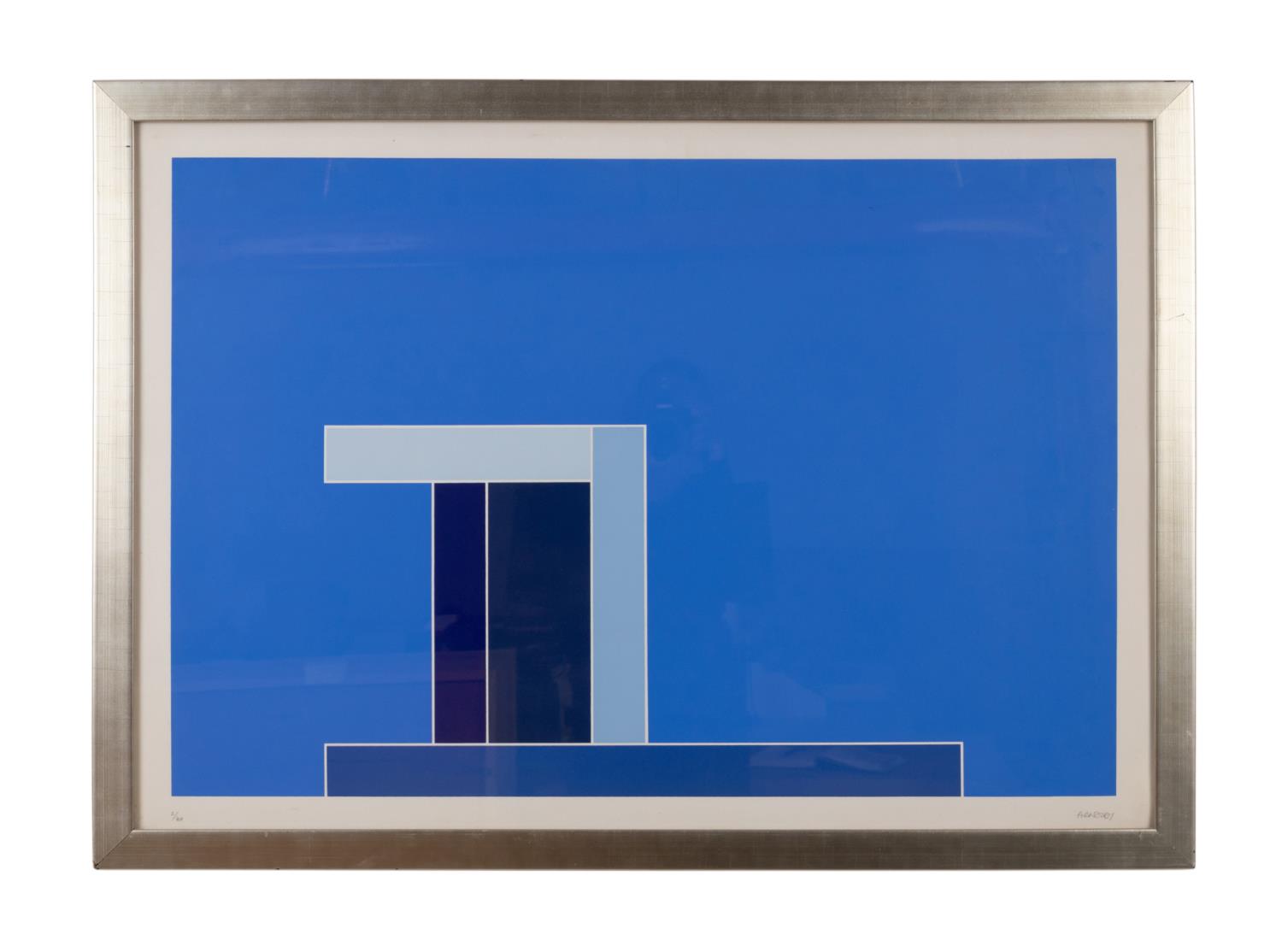 PER ARNOLDI, BLUE GEOMETRIC SCREENPRINT,