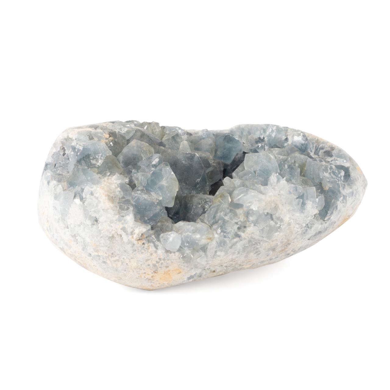 BLUE CELESTINE GEODE CRYSTAL SPECIMEN