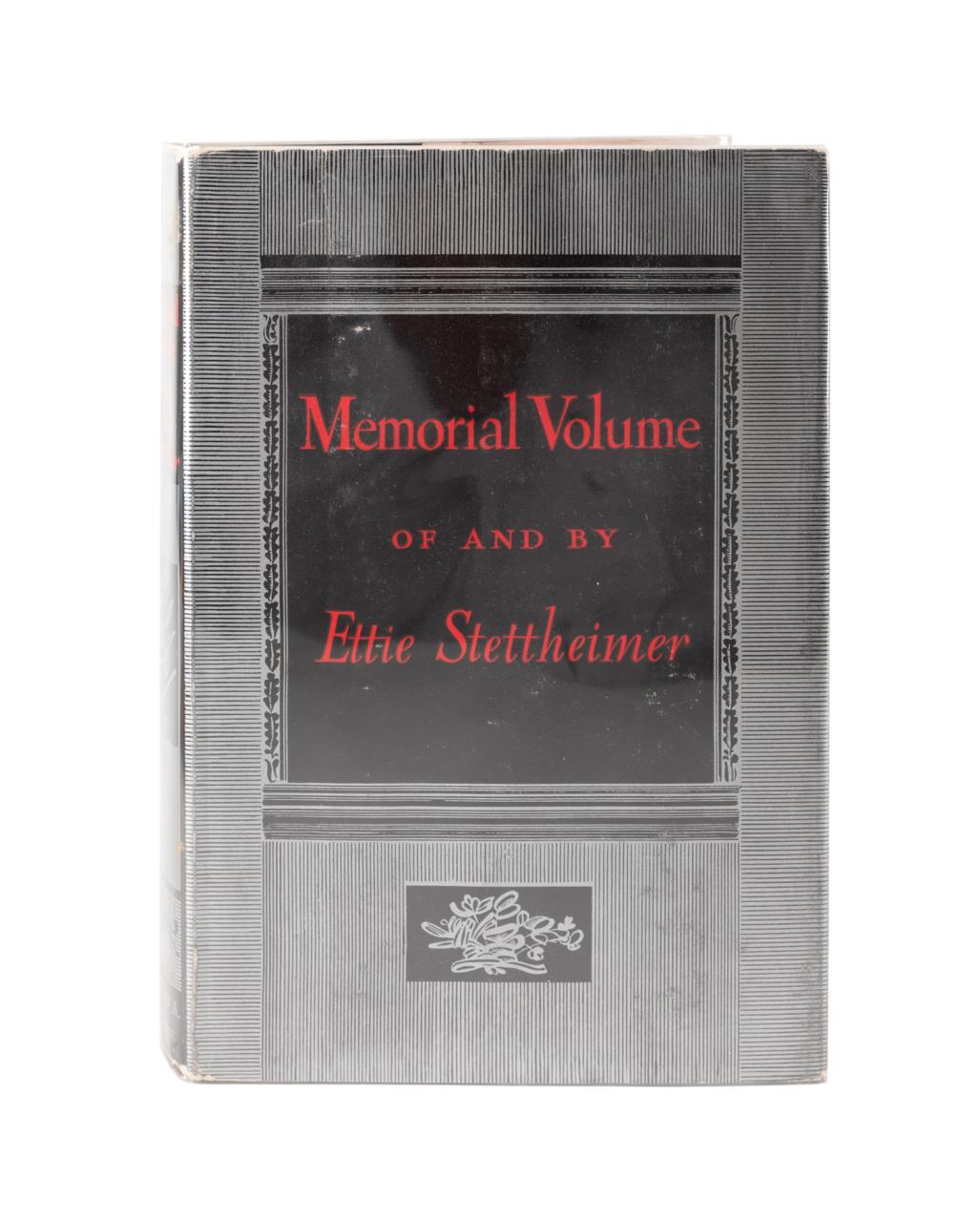 ETTIE STETTHEIMER MEMORIAL VOLUME 3cd9b5