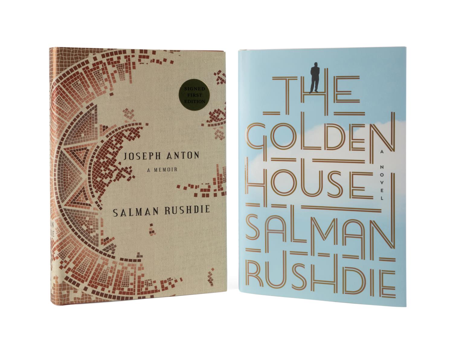 LOT OF 2 SALMAN RUSHDIE SIGNED 3cd9bf