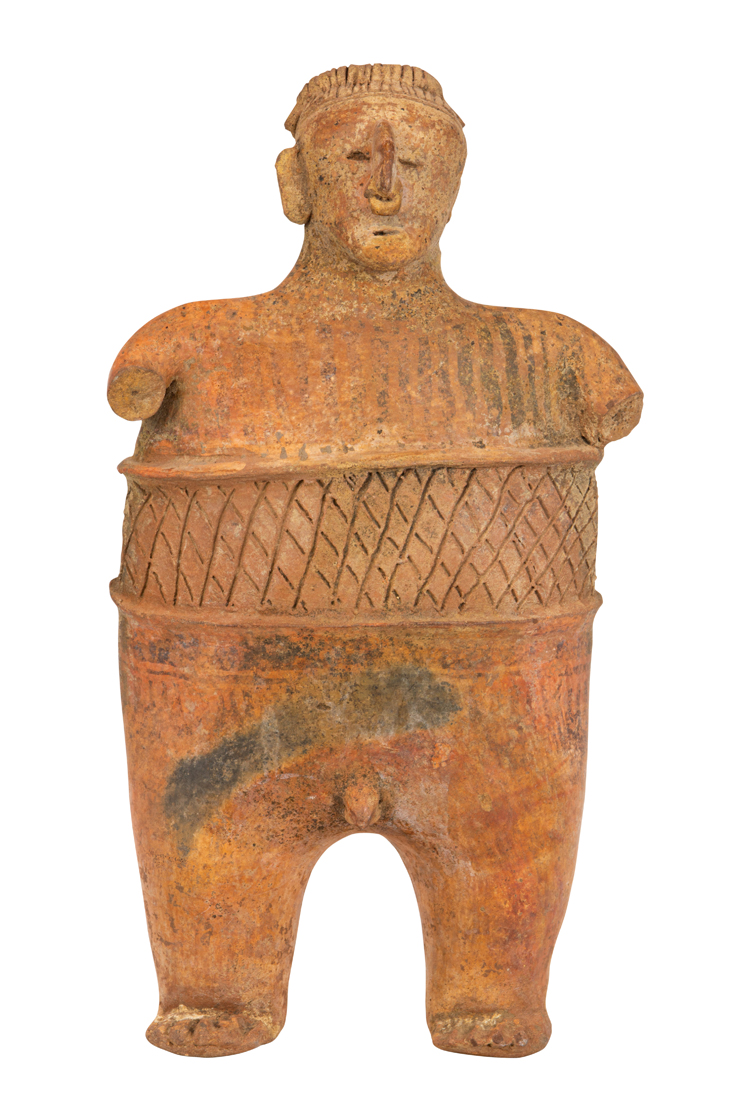 A NAYARIT RED CLAY STANDING MALE