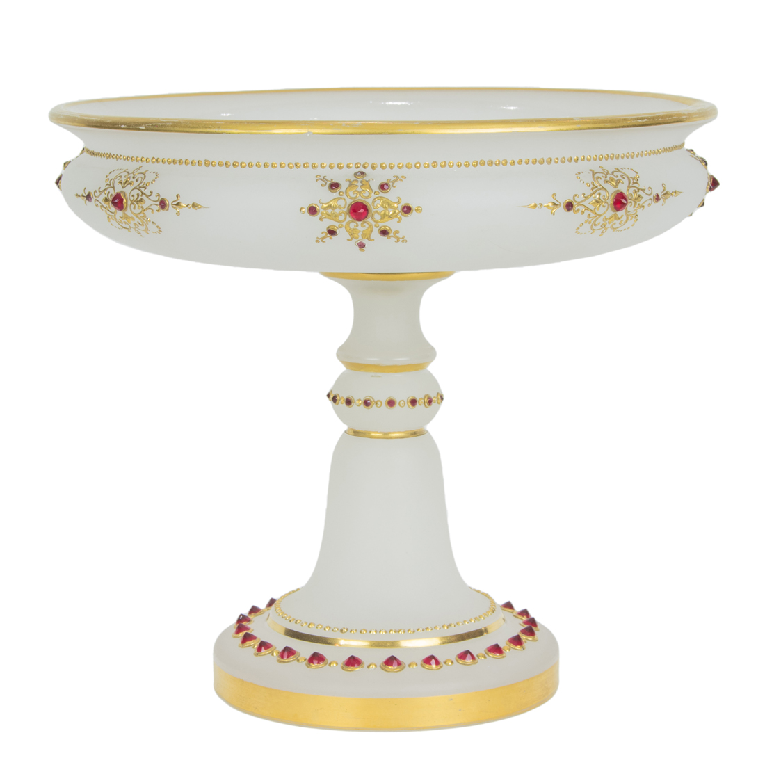 A CONTINENTAL JEWELED OPALINE 3cda29