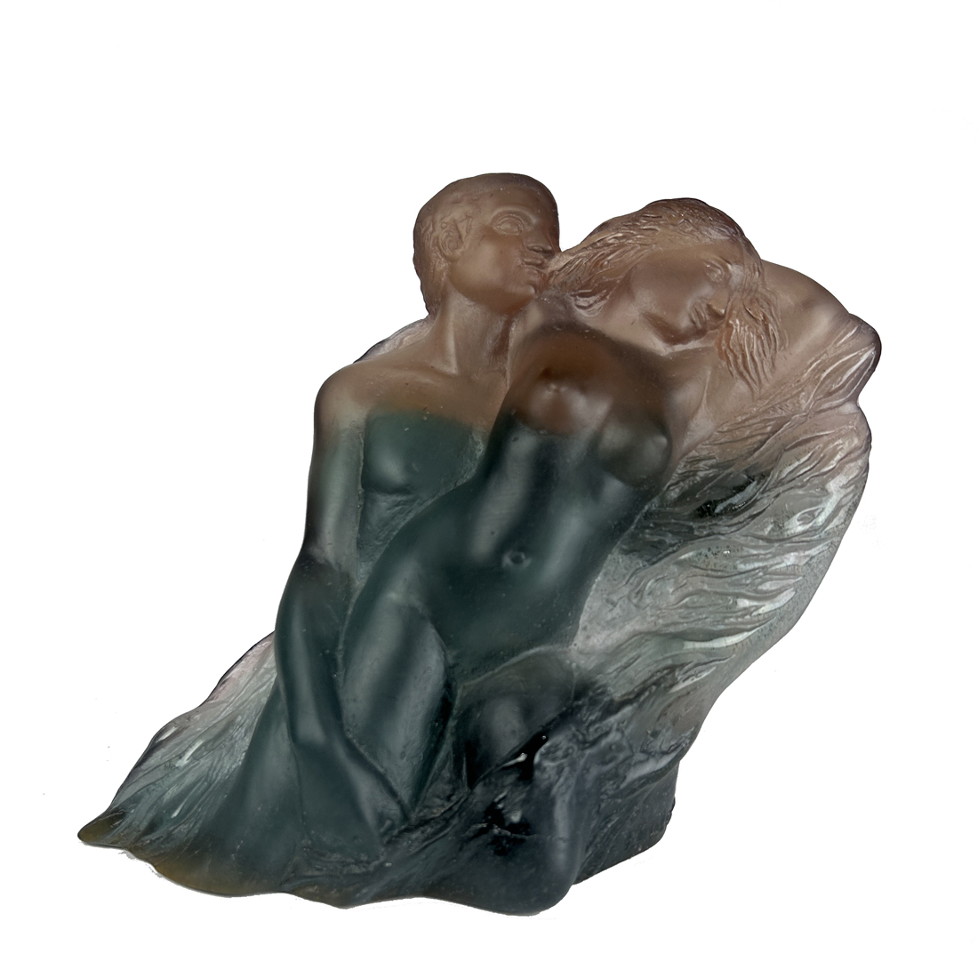 A DAUM PATE DE VERRE GLASS FIGURAL GROUP