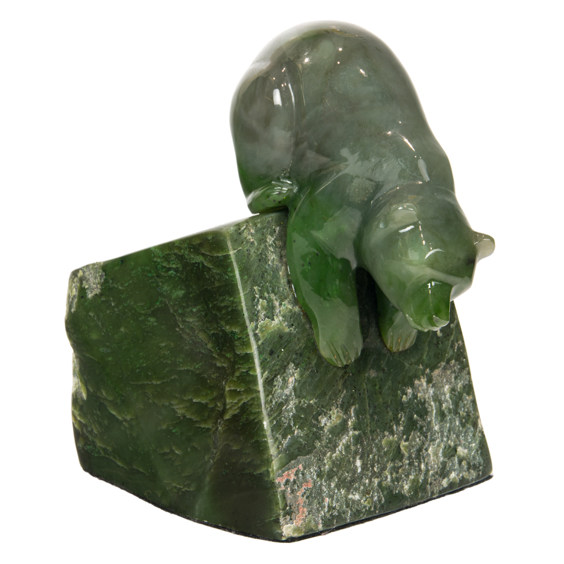 A LYLE SOPEL CARVED JADE FIGURE