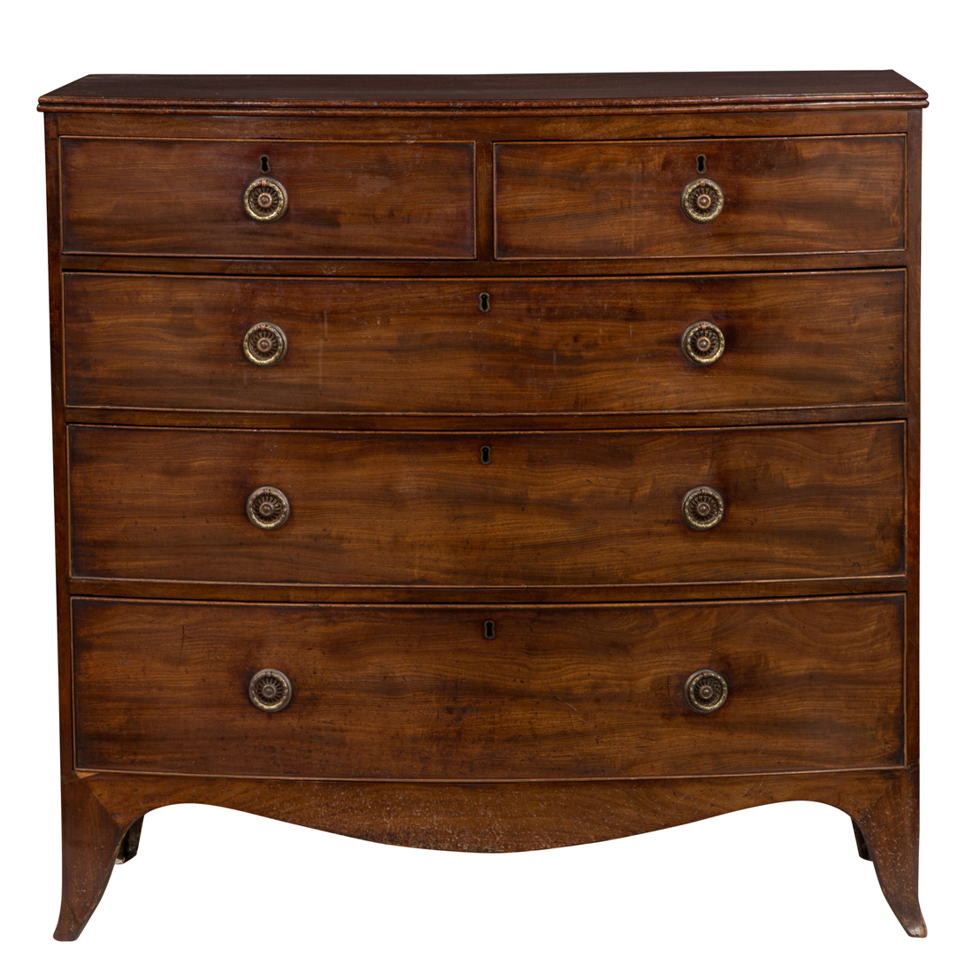 AN AMERICAN MAHOGANY BOWFRONT CHEST 3cda55