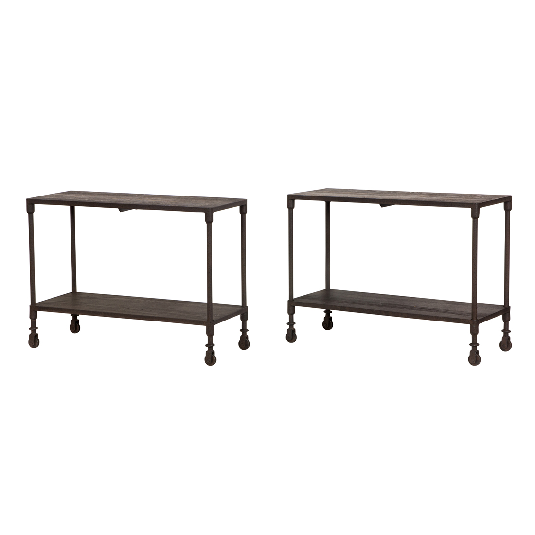 A PAIR OF INDUSTRIAL STYLE TIERED 3cdb14