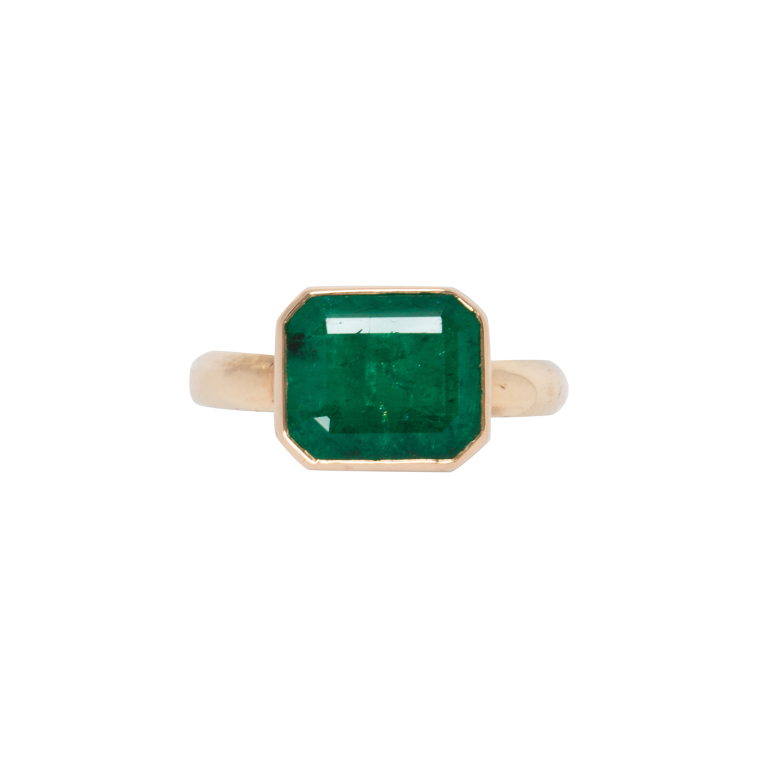 AN EMERALD AND 14K GOLD RING An 3cdb35