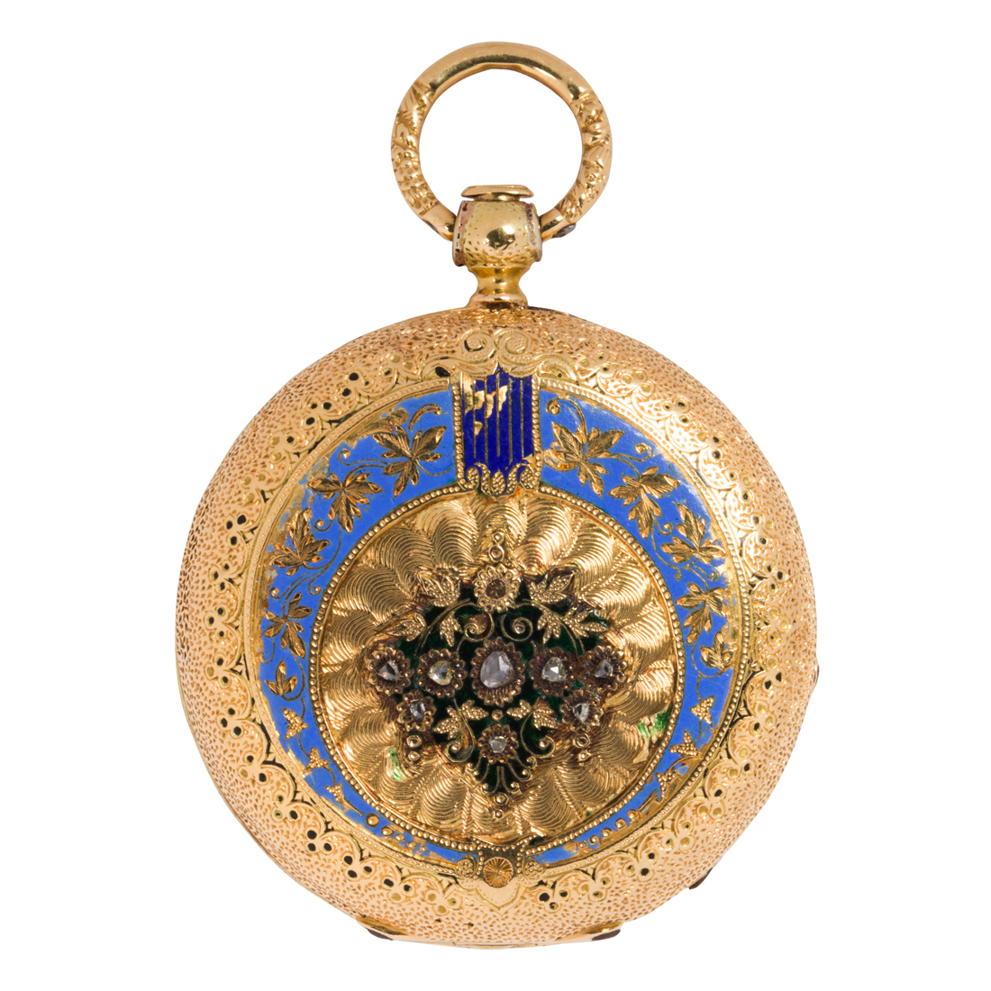 AN ANTIQUE ENAMEL DIAMOND AND 3cdb69