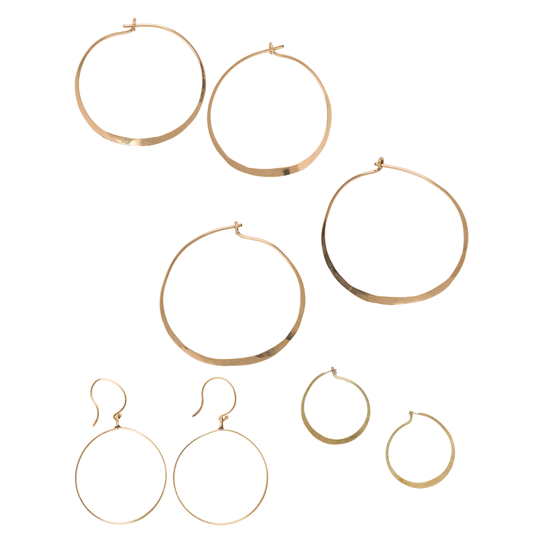 FOUR PAIRS OF 14K GOLD EARRINGS 3cdba5