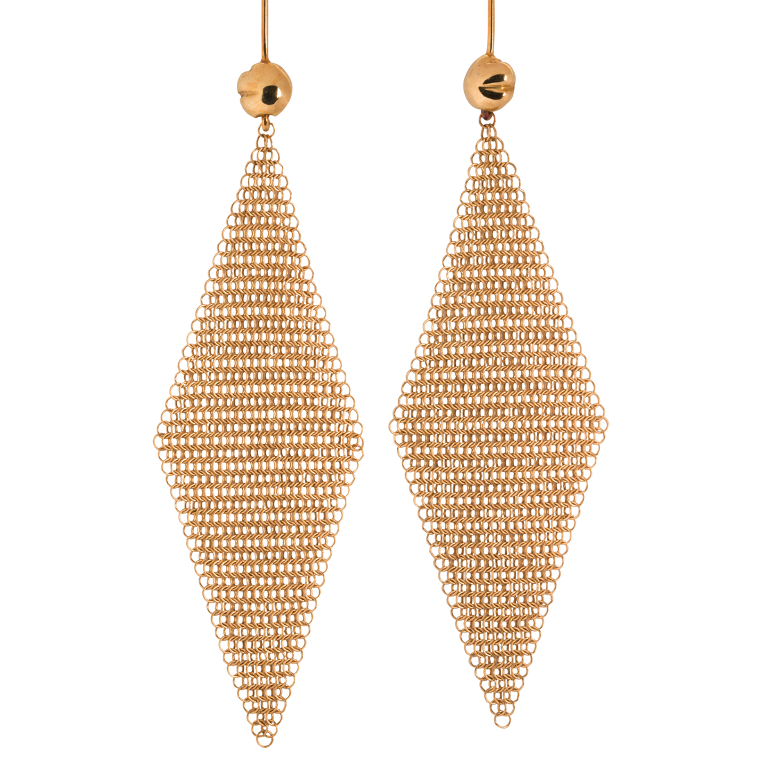 A PAIR OF 18K GOLD EARRINGS A pair