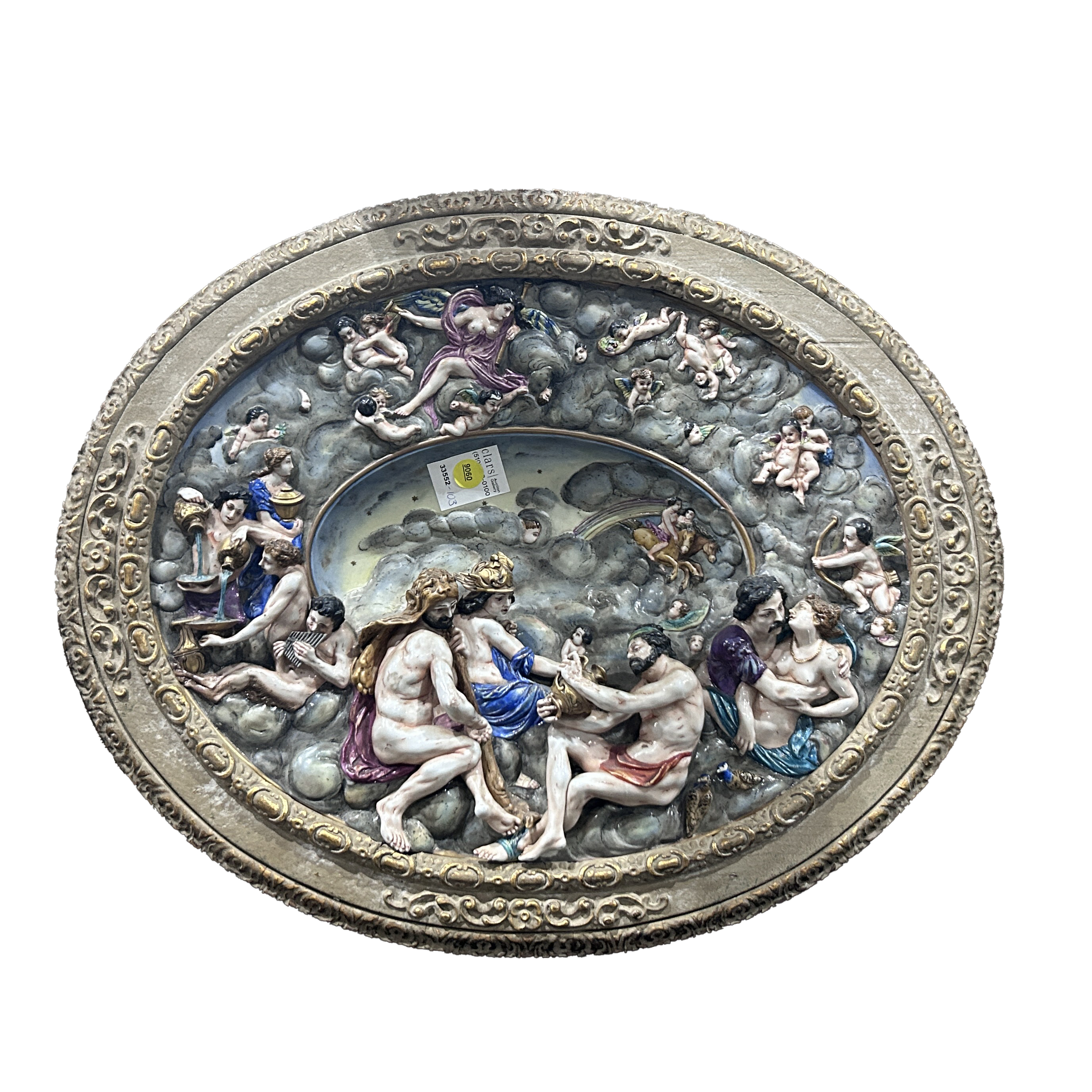 A CAPODIMONTE STYLE PORCELAIN RELIEF 3cdbf8