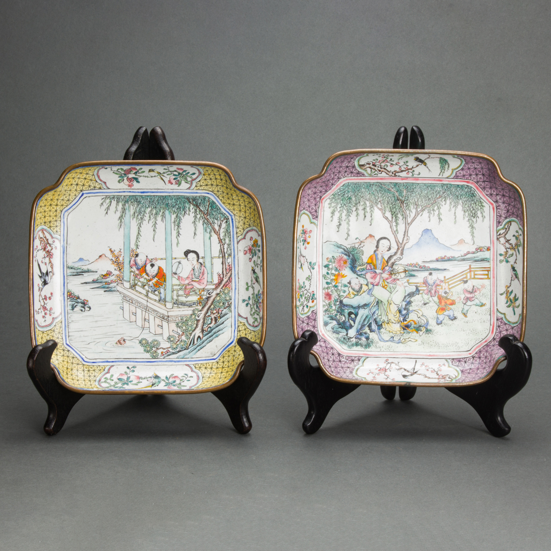  LOT OF 2 CHINESE PAINTED ENAMEL 3cdc83