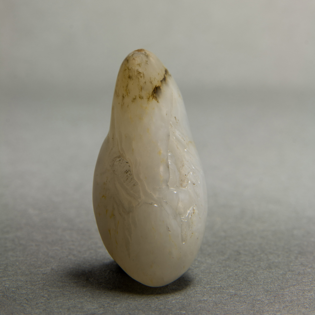 CHINESE WHITE JADE PEBBLE LUOHAN 3cdc8d