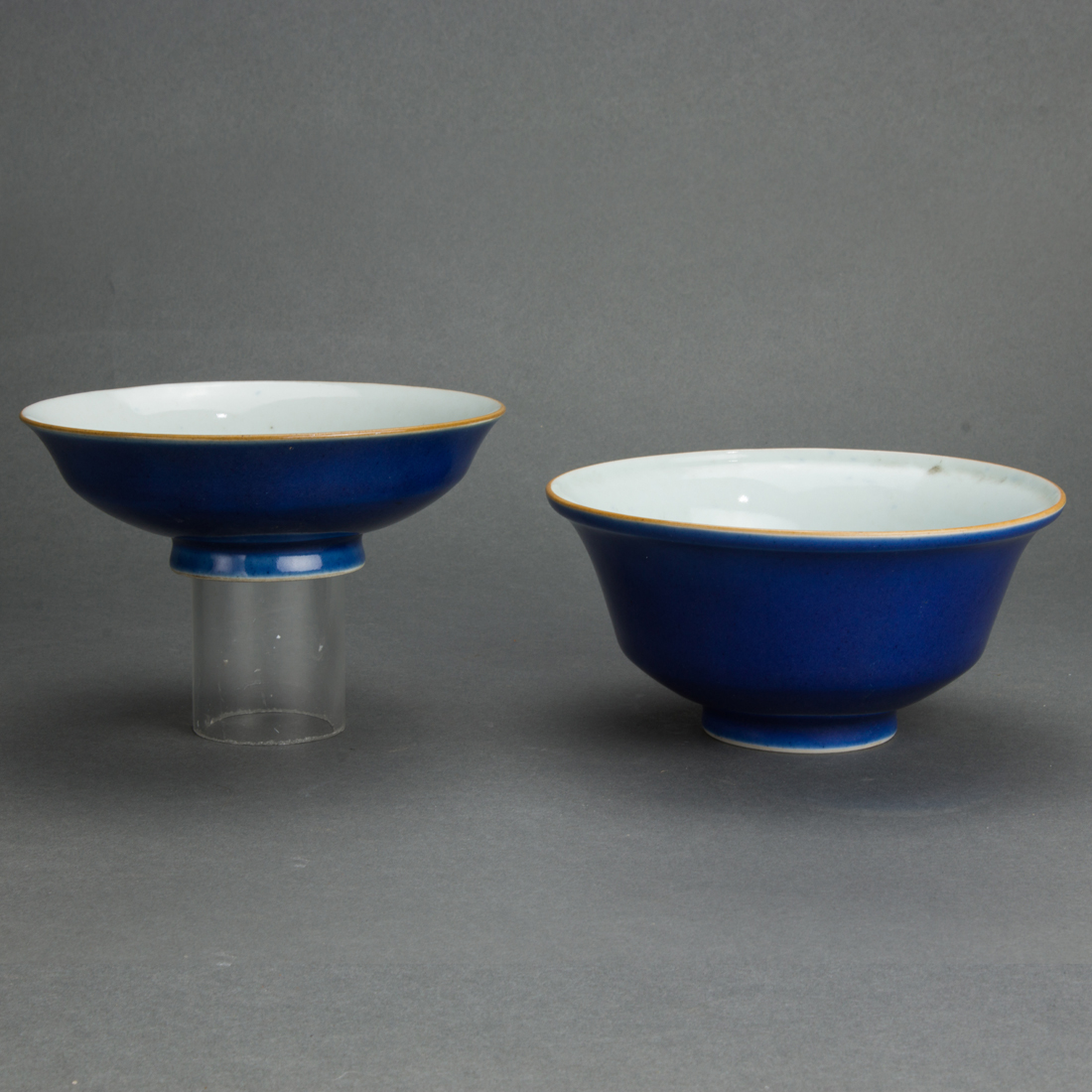 CHINESE BLUE GLAZED LIDDED BOWL