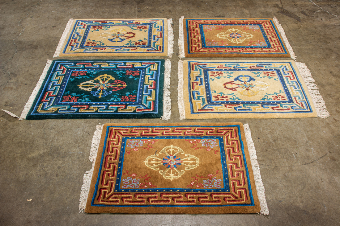 FIVE NEPALESE CARPETS Five Nepalese