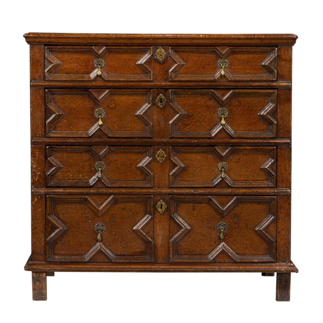 A WILLIAM MARY OAK COMMODE 18TH 3cdd3b