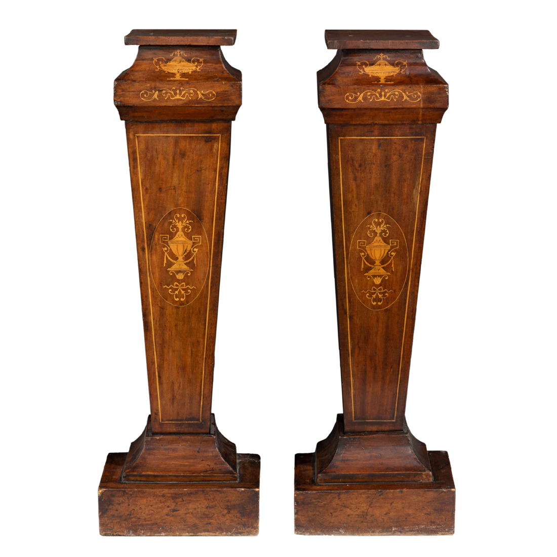 A PAIR OF LARGE NEOCLASSICAL MARQUETRY 3cdd6f