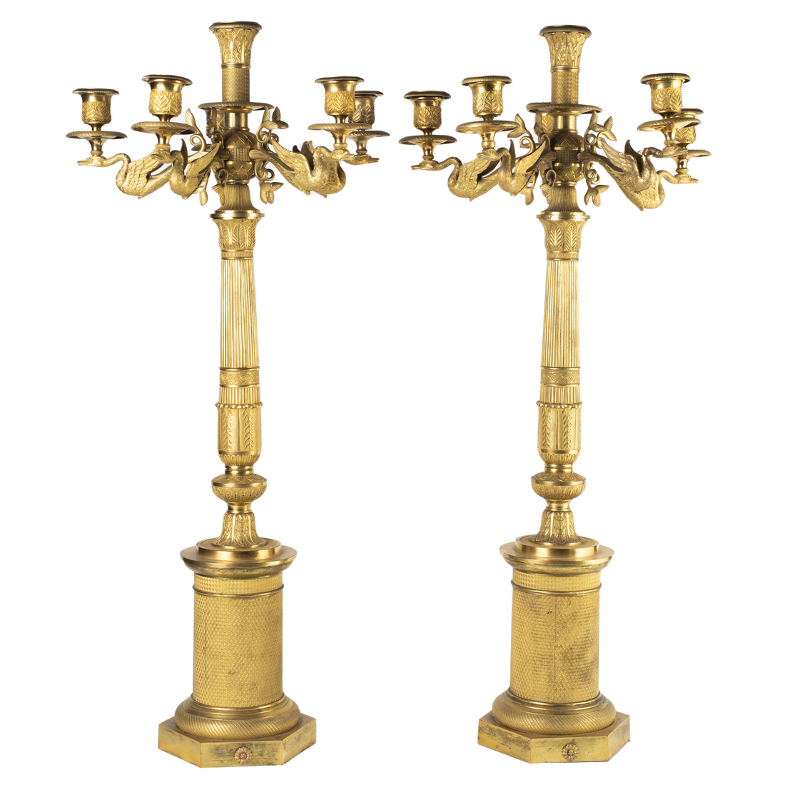 A LARGE PAIR OF CHARLES X GILT