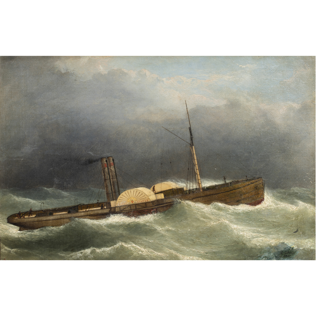 PAINTING STEAMSHIP UNITED STATES  3cddff