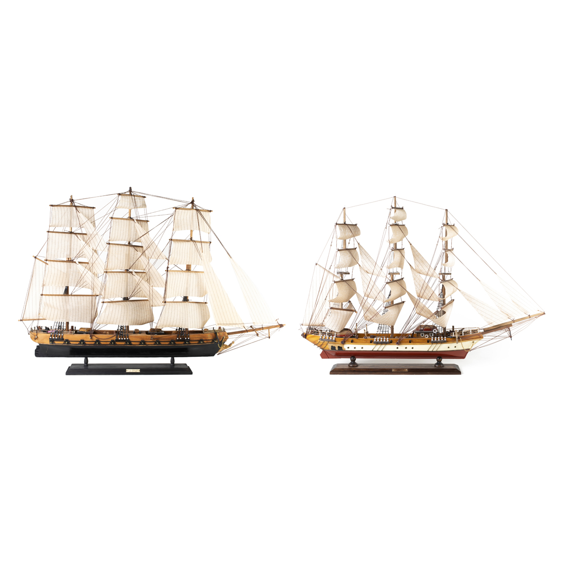 TWO SHIP MODELS Two ship models,