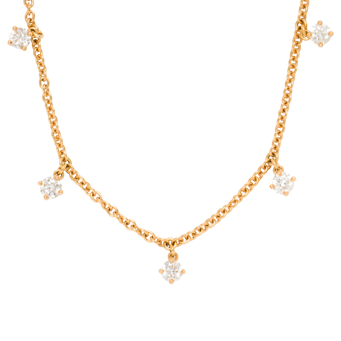 A DIAMOND AND 18K GOLD NECKLACE