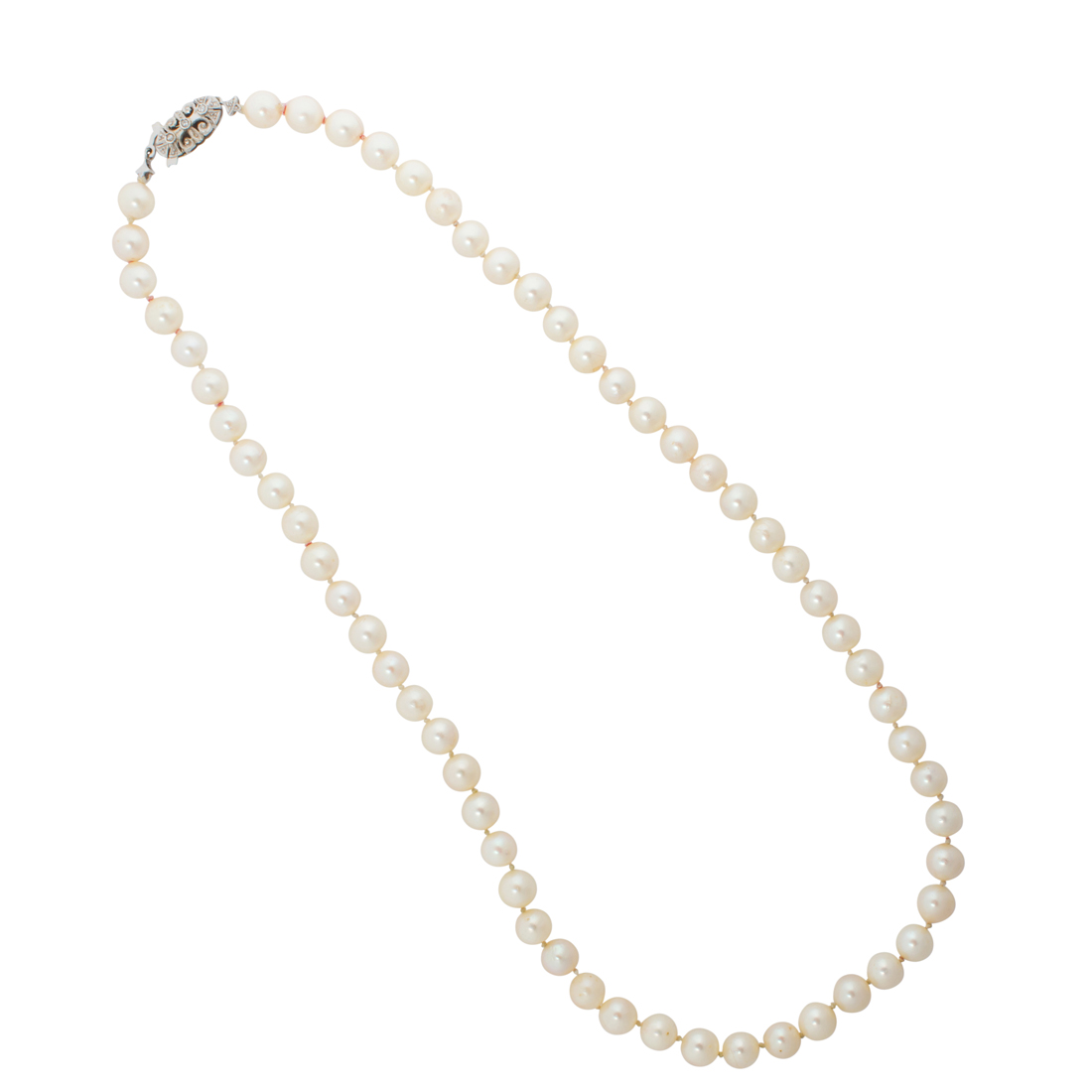 A CULTURED PEARL AND 18K WHITE 3cdea8