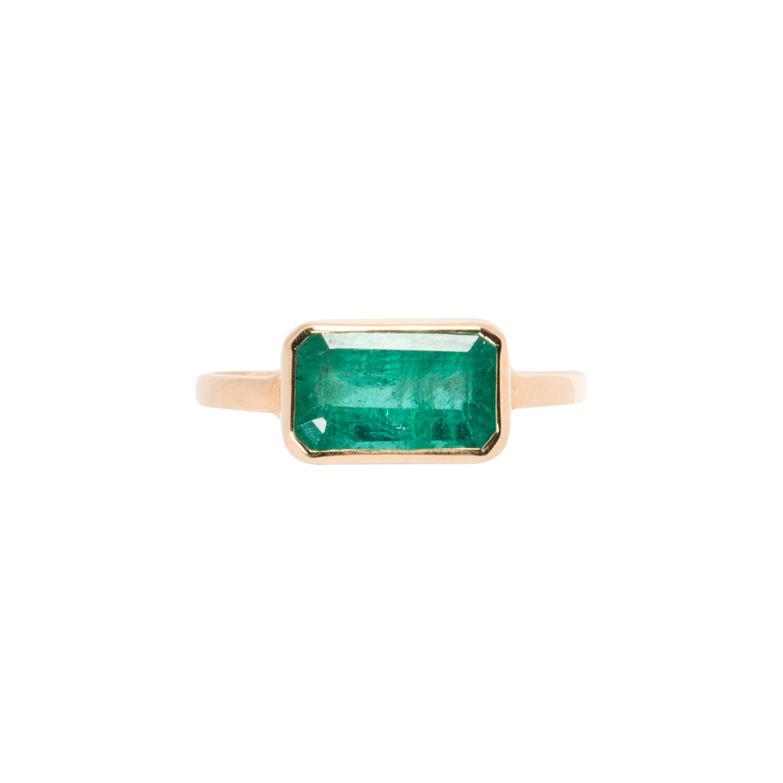 AN EMERALD AND 14K GOLD RING An 3cdeaa