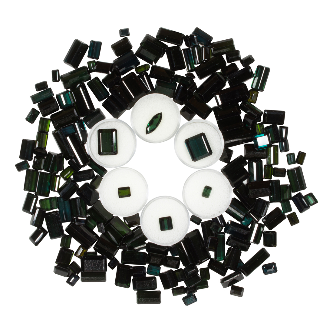 A GROUP OF UNMOUNTED TOURMALINES