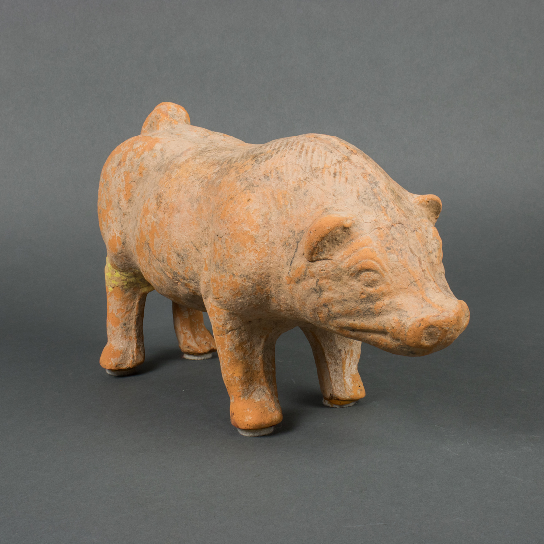 CHINESE POTTERY MODEL OF A PIG