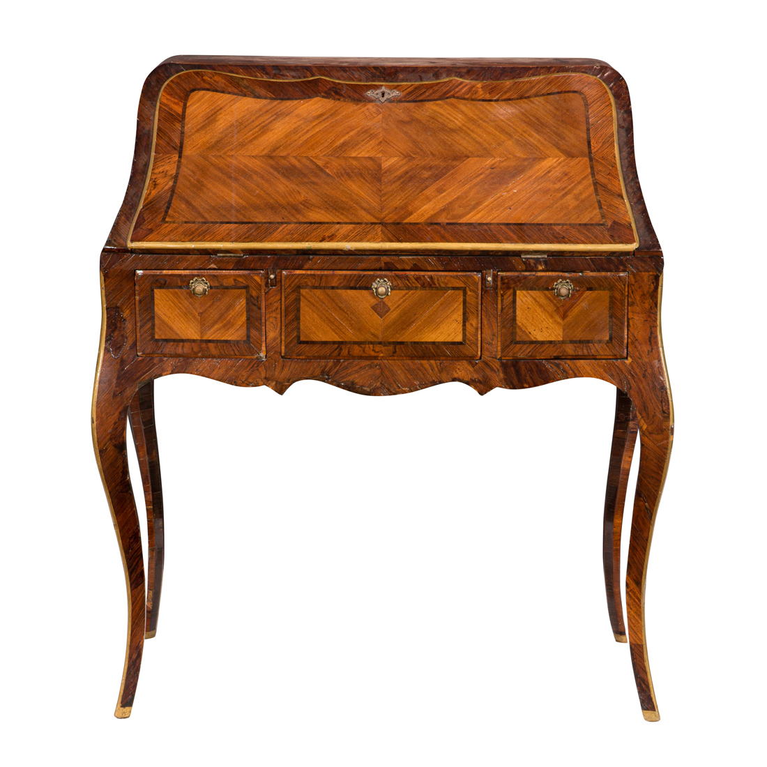 A LOUIS XV STYLE KINGWOOD MARQUETRY