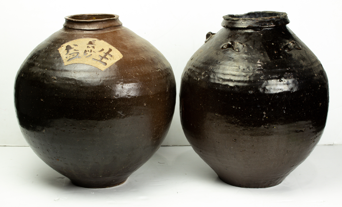 TWO JAPANESE STORAGE JARS, THE