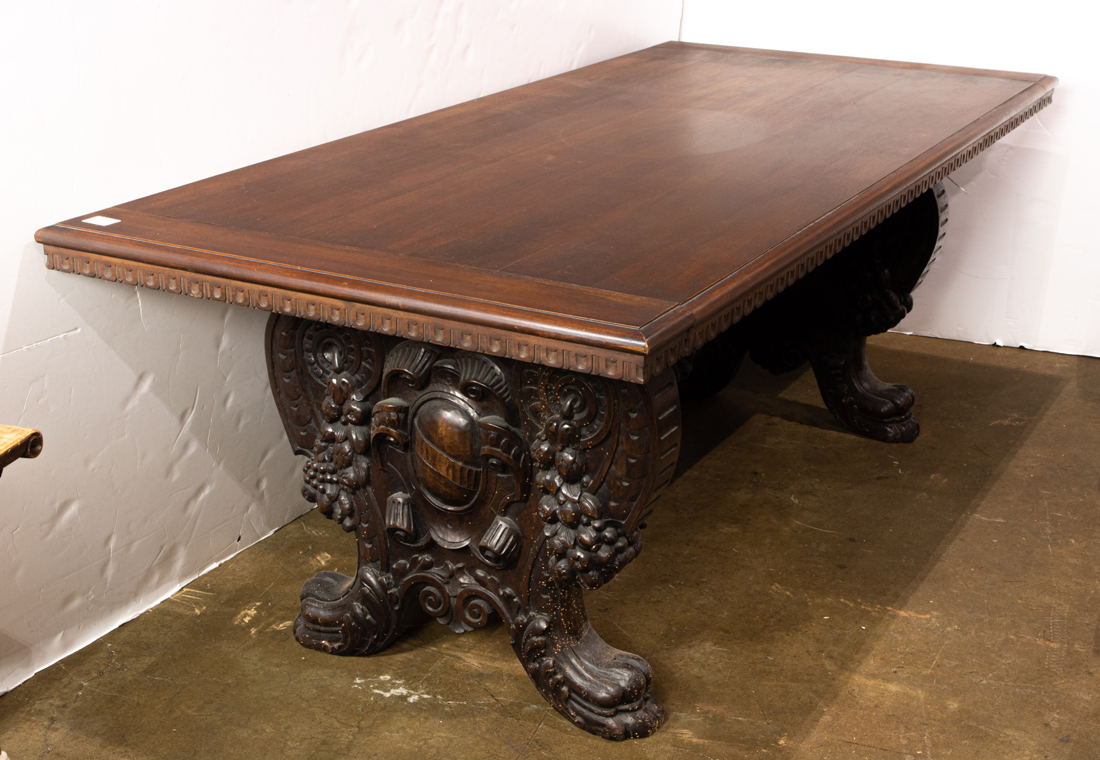 A RENAISSANCE REVIVAL WALNUT DINING