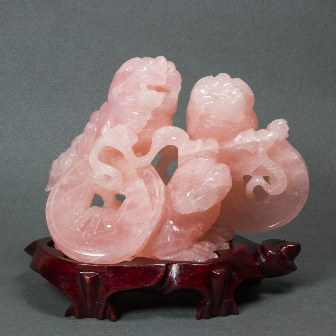 CHINESE ROSE QUARTZ CARVING Chinese