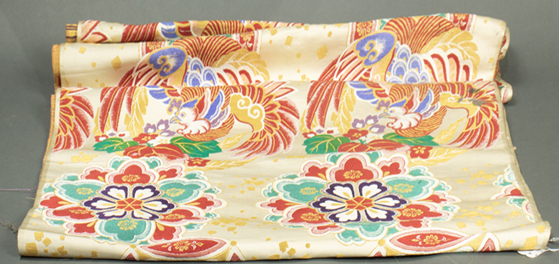 JAPANESE WOVEN SILK FABRIC Japanese