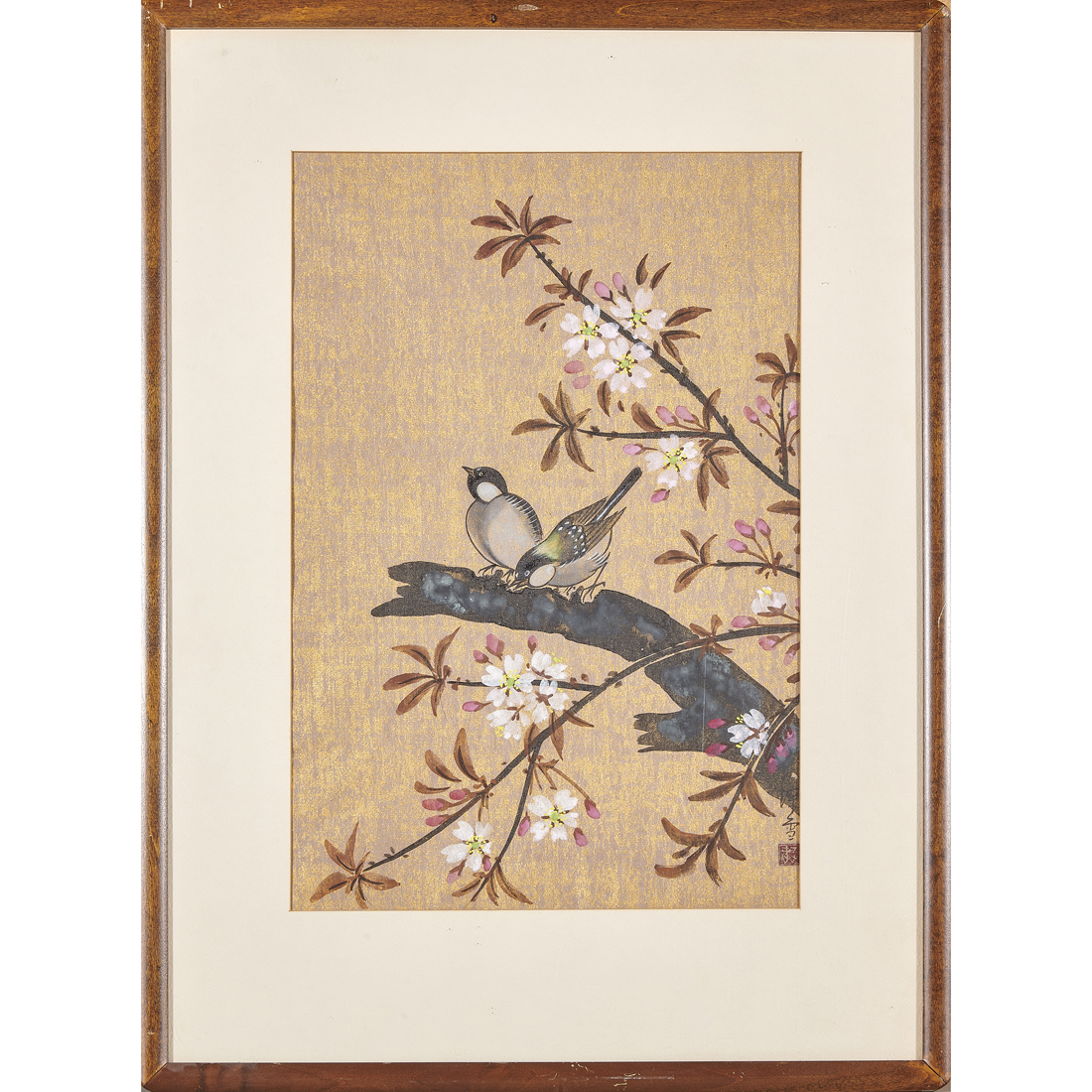 JAPANESE SCHOOL - BIRDS AND CHERRY BLOSSOM