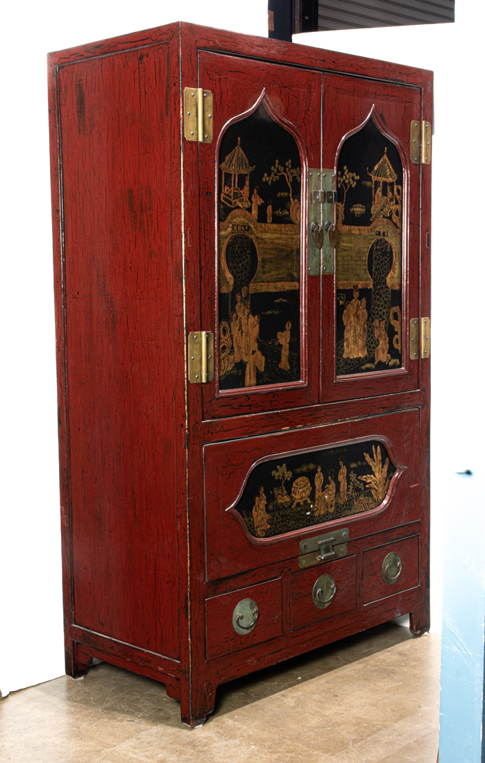 CHINESE PAINTED CABINET Chinese