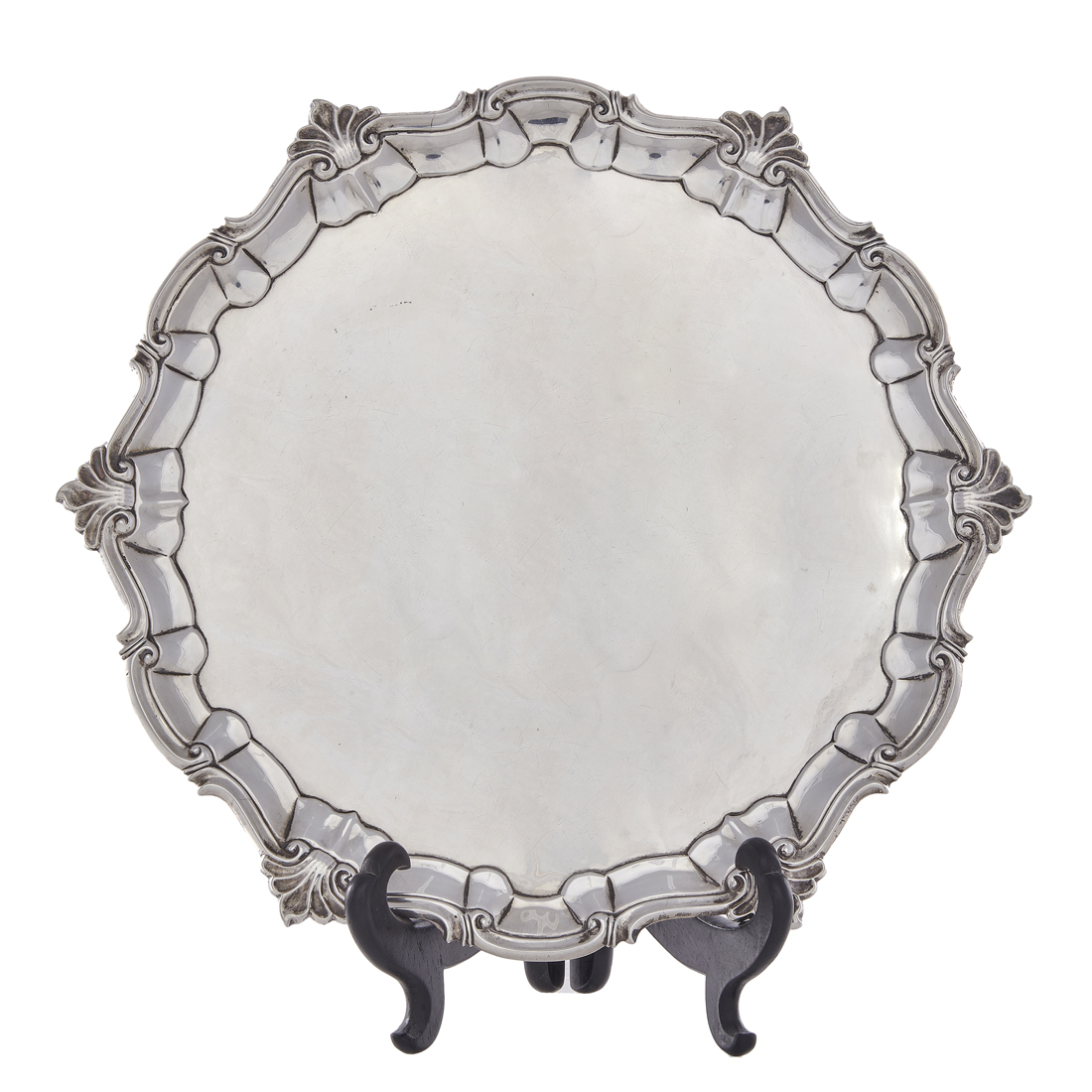 A GEORGE III STERLING TRIPOD SALVER,