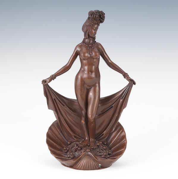 ORIENTALIST ART DECO COPPER NUDE