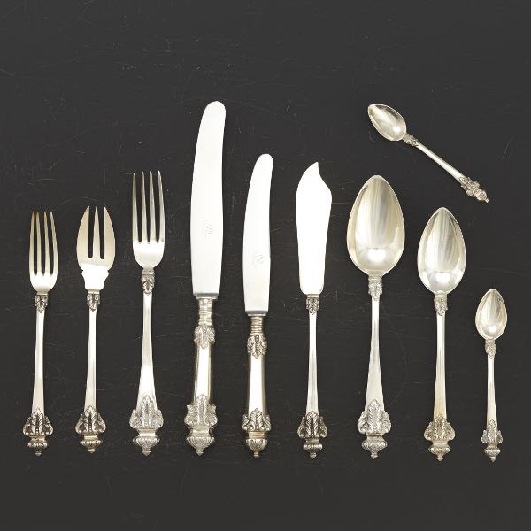 BRAZILIAN SILVER FLATWARE SET  3cbb7a