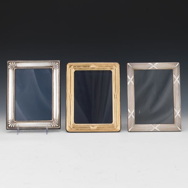 THREE STERLING SILVER FRAMES  Carr's