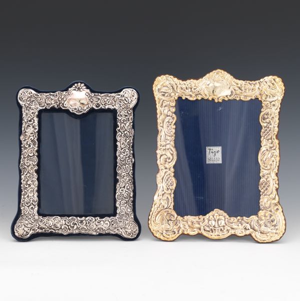 TWO SILVER FRAMES One Italian 3cbba3