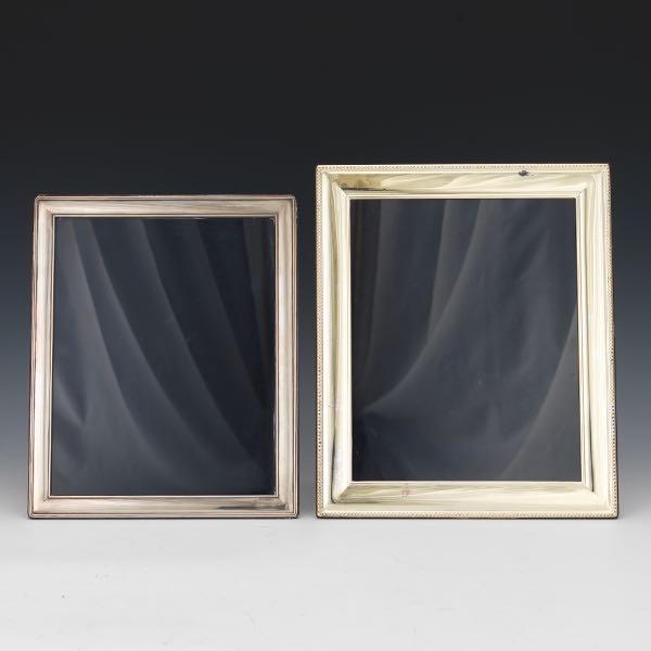 TWO LARGE STERLING SILVER FRAMES 3cbba4